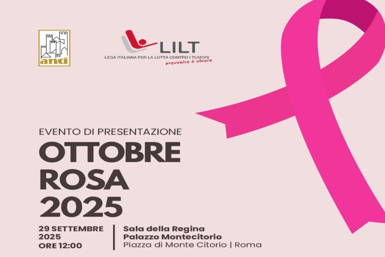 Salute, il 29 settembre la presentazione della campagna di prevenzione Ottobre Rosa 2025