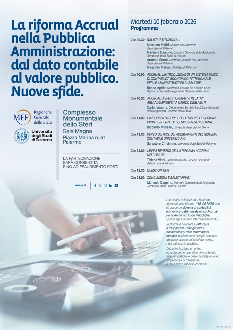 Seminario: La Riforma Accrual nella Pubblica Amministrazione” – Martedì 10 febbraio