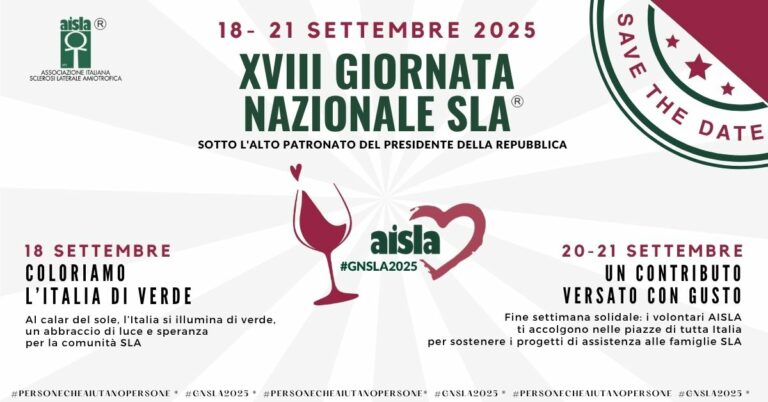 XVIII Giornata Nazionale sulla SLA – Sclerosi Laterale Amiotrofica